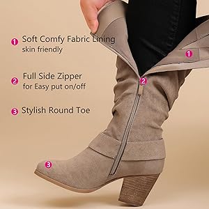 Amazon.com | Luoika Women's Extra Wide Calf Knee High Boots